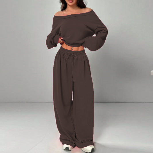 Off-the-shoulder Pants Set