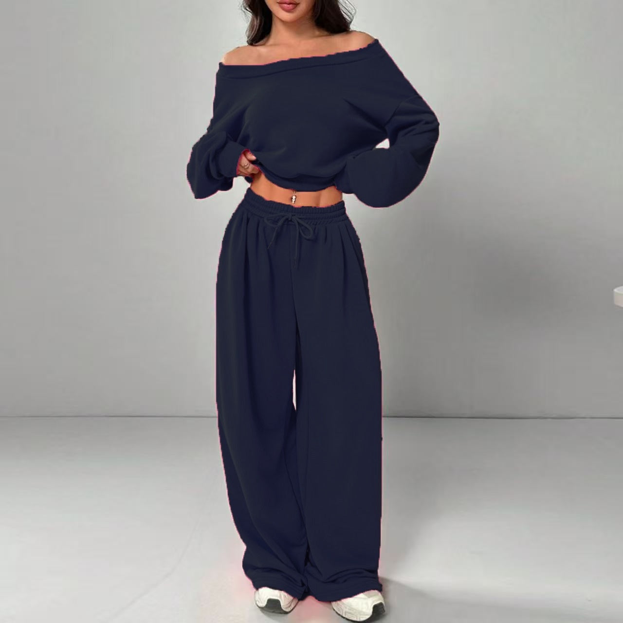 Off-the-shoulder Pants Set