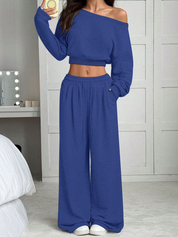 Off-the-shoulder Pants Set