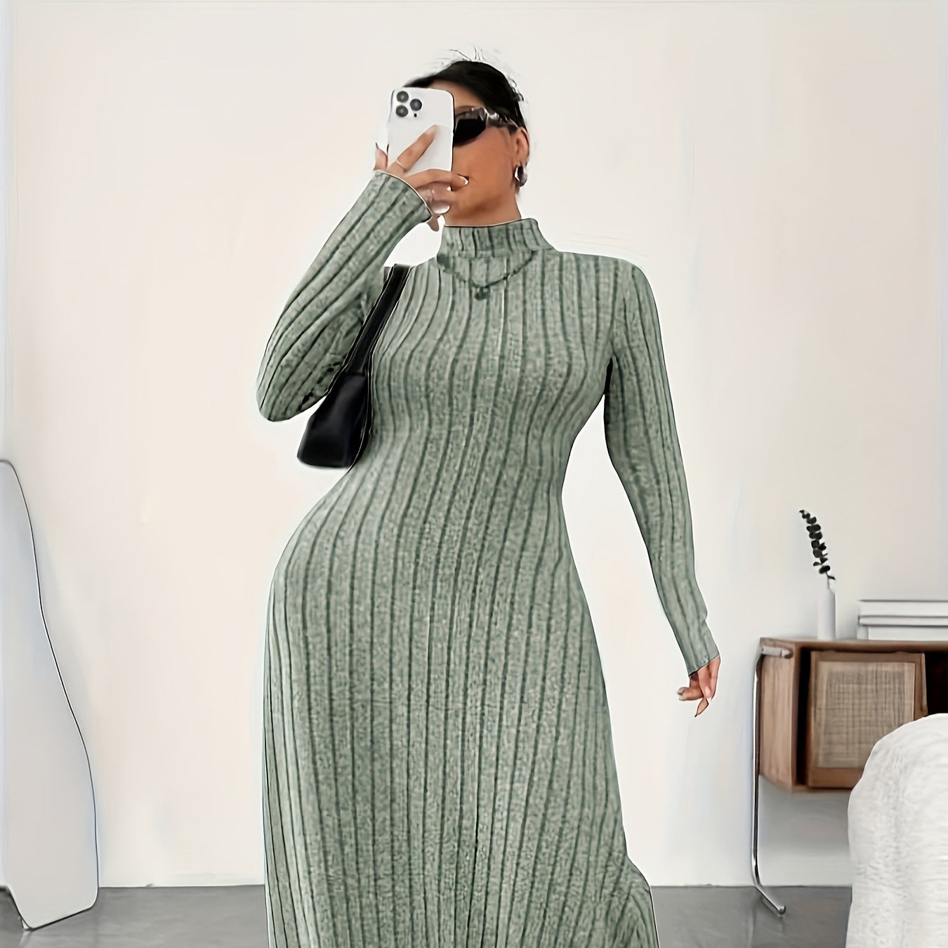 Plus Size Turtleneck Dress