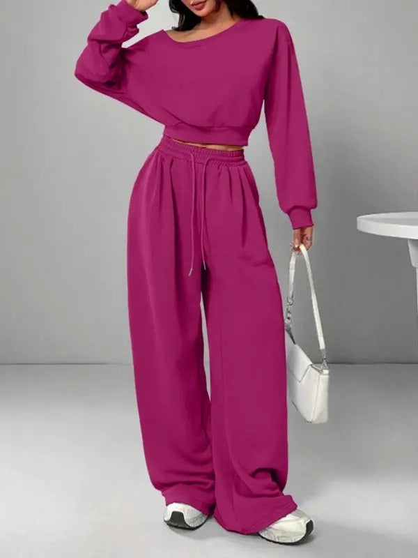 Off-the-shoulder Pants Set