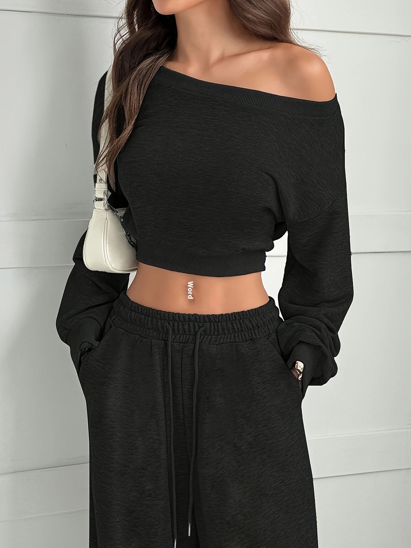 Off-the-shoulder Pants Set