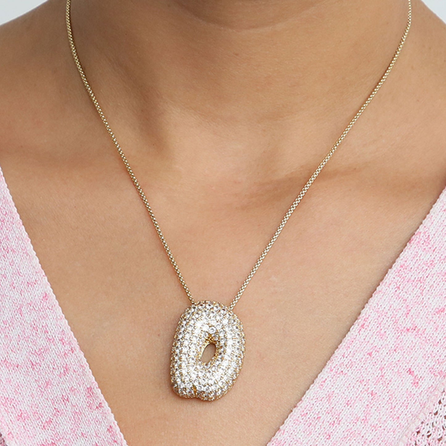 Bubble Initial Necklace