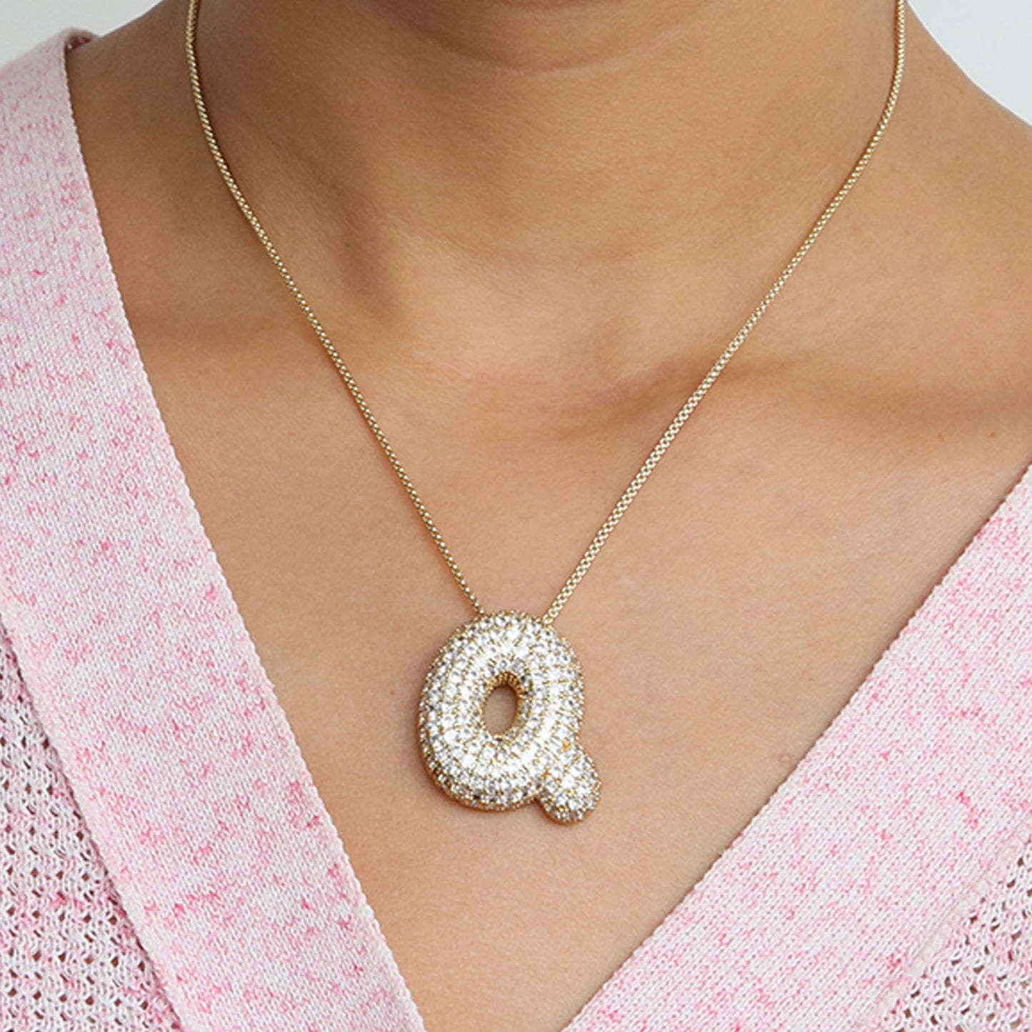 Bubble Initial Necklace