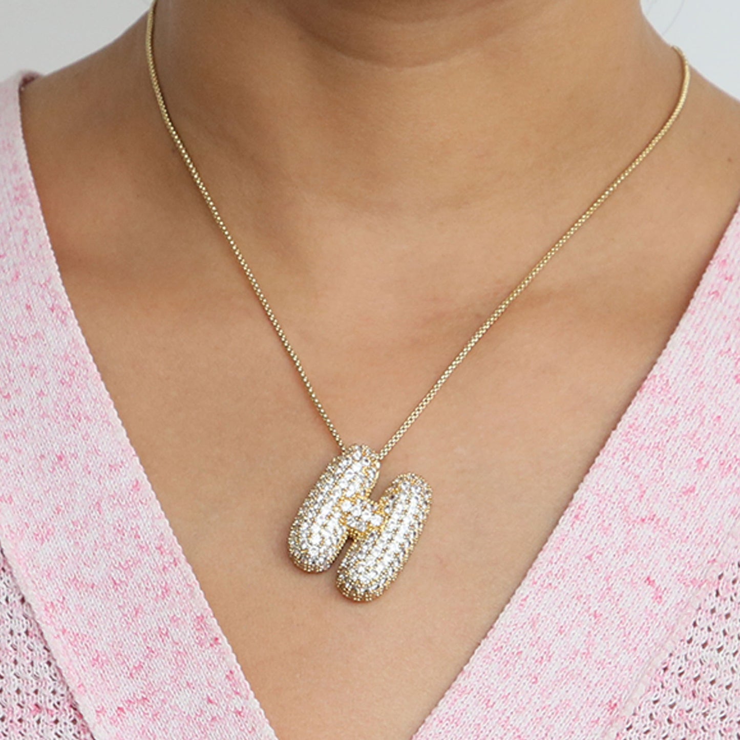 Bubble Initial Necklace