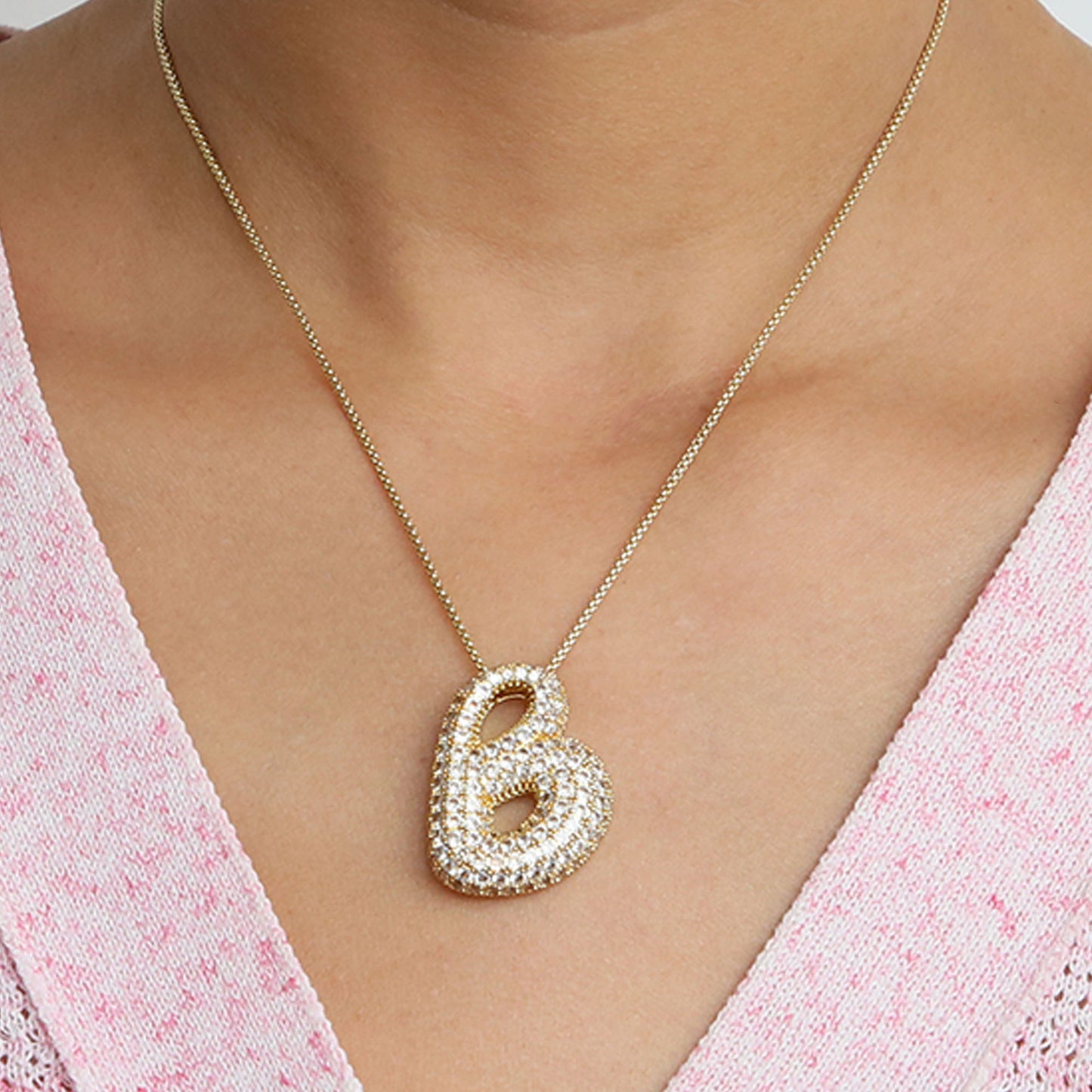 Bubble Initial Necklace