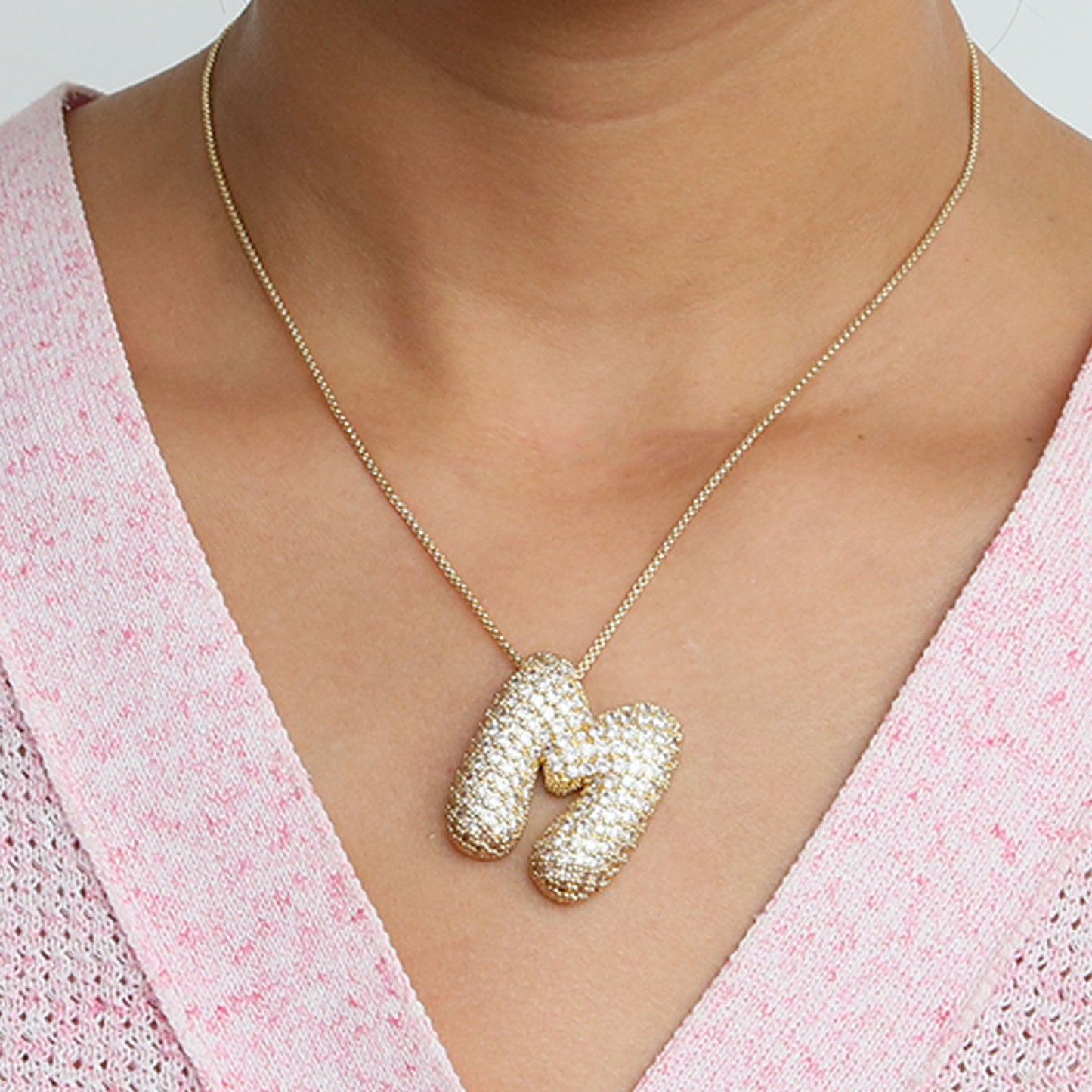 Bubble Initial Necklace