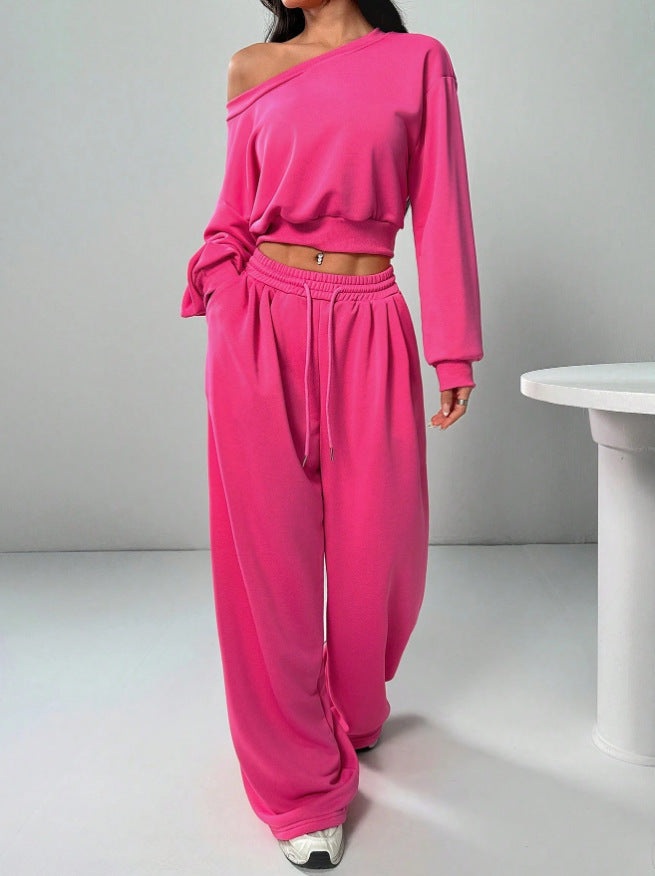 Off-the-shoulder Pants Set
