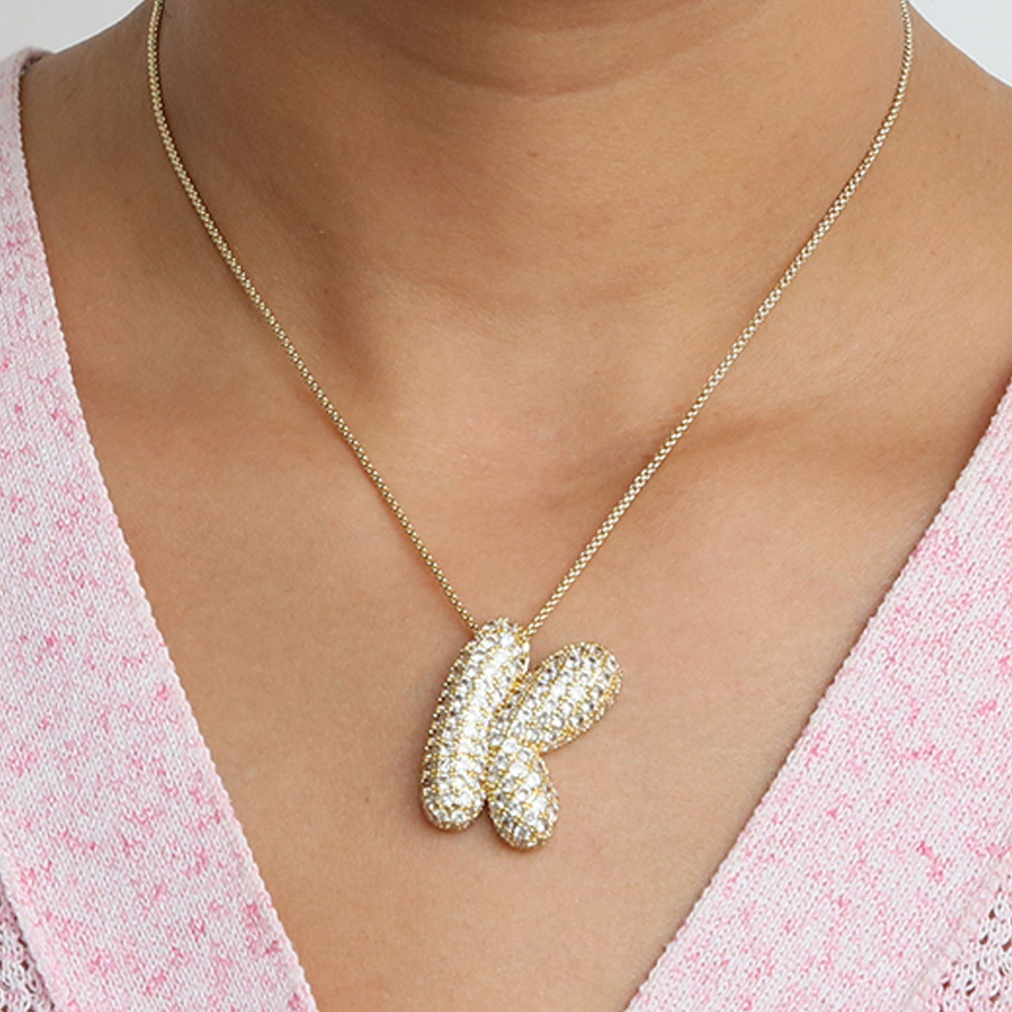 Bubble Initial Necklace