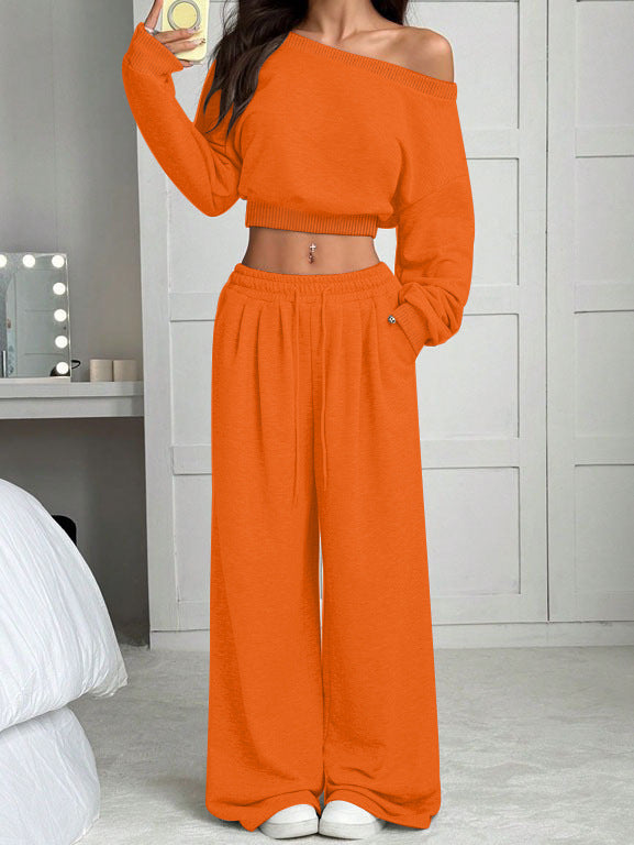 Off-the-shoulder Pants Set