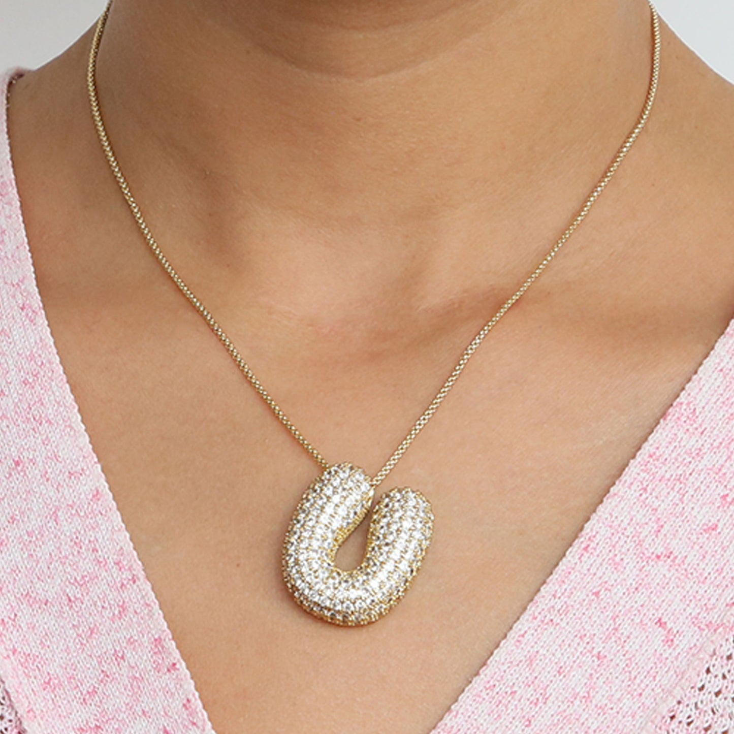 Bubble Initial Necklace