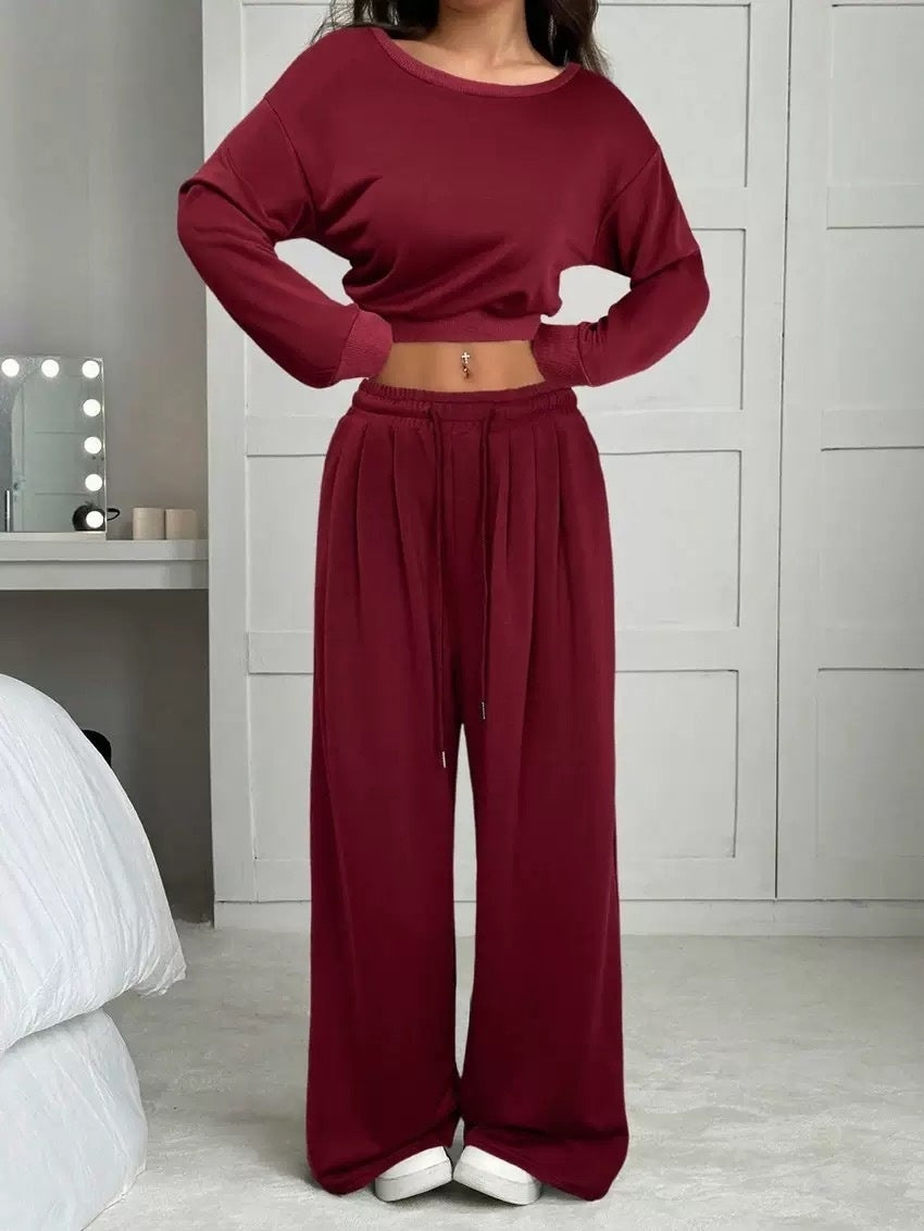 Off-the-shoulder Pants Set